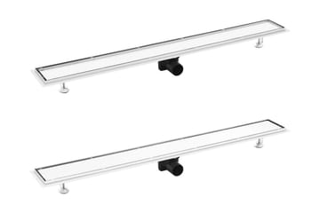 Dusjavløp med 2-i-1 sluk 103x14 cm rustfritt stål - Hus & oppussing - Bygg - Vann & avløp - Innendørs avløp