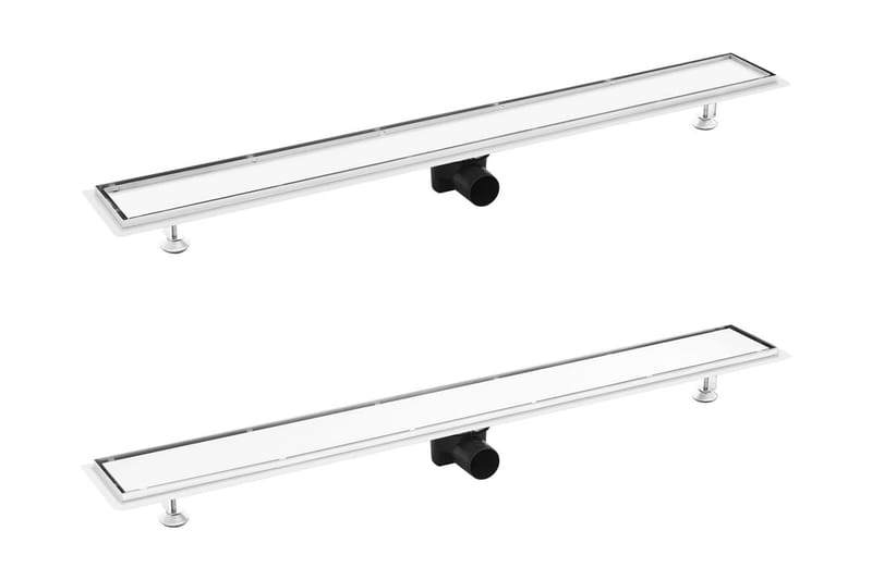 Dusjavløp med 2-i-1 sluk 103x14 cm rustfritt stål - Hus & oppussing - Bygg - Vann & avløp - Innendørs avløp