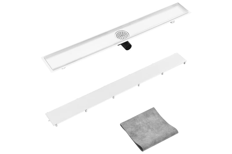 Dusjavløp med 2-i-1 sluk 103x14 cm rustfritt stål - Hus & oppussing - Bygg - Vann & avløp - Innendørs avløp