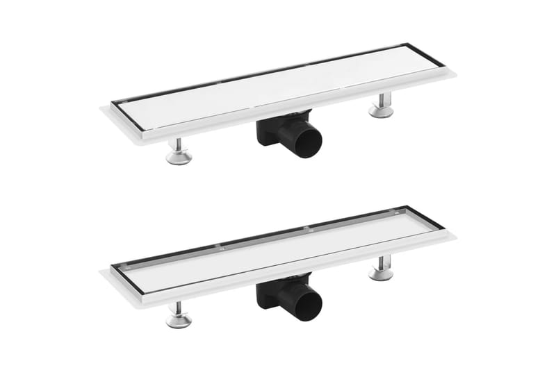 Dusjavløp med 2-i-1 sluk 53x14 cm rustfritt stål - Hus & oppussing - Bygg - Vann & avløp - Innendørs avløp