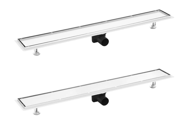 Dusjavløp med 2-i-1 sluk 93x14 cm rustfritt stål - Hus & oppussing - Bygg - Vann & avløp - Innendørs avløp
