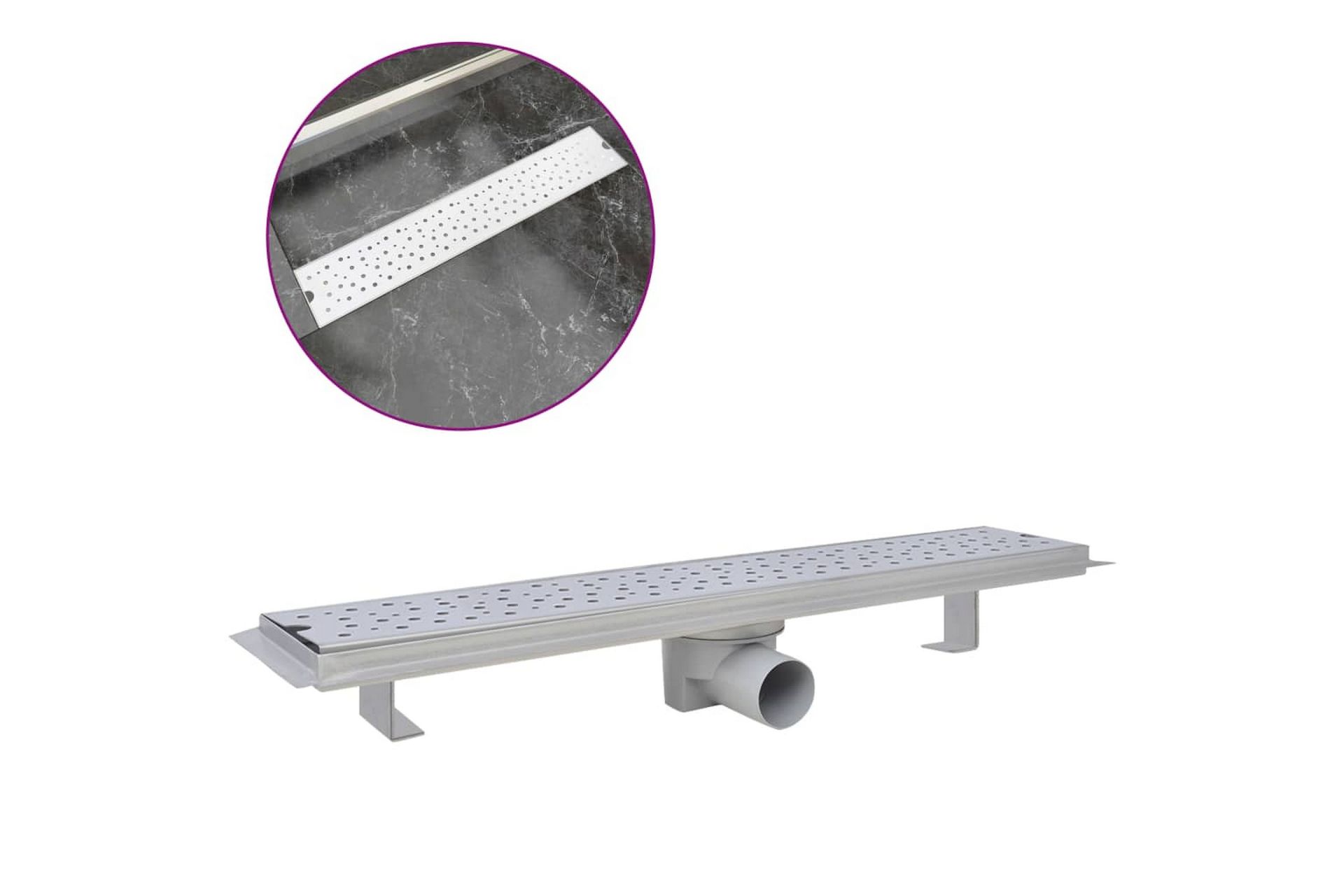 Liner Dusjavløp Boble 630x140 mm Rustfritt stål - Hus & oppussing - Bygg - Vann & avløp - Innendørs avløp