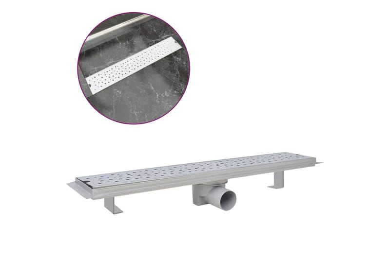 Liner Dusjavløp Boble 630x140 mm Rustfritt stål - Hus & oppussing - Bygg - Vann & avløp - Innendørs avløp