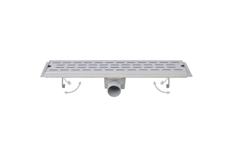 Linert dusjavløp 2 stk boble 930x140 mm rustfritt stål - Hus & oppussing - Bygg - Vann & avløp - Innendørs avløp