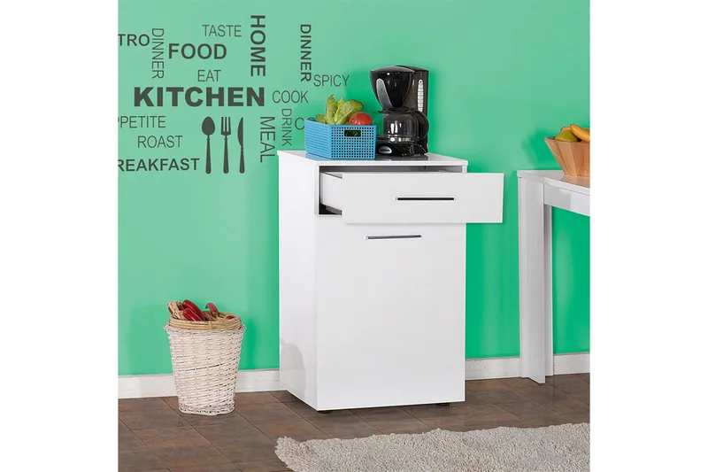 Byrå Vit högglans - Hus & oppussing - Kjøkken & bad - Baderom - Baderomstilbehør