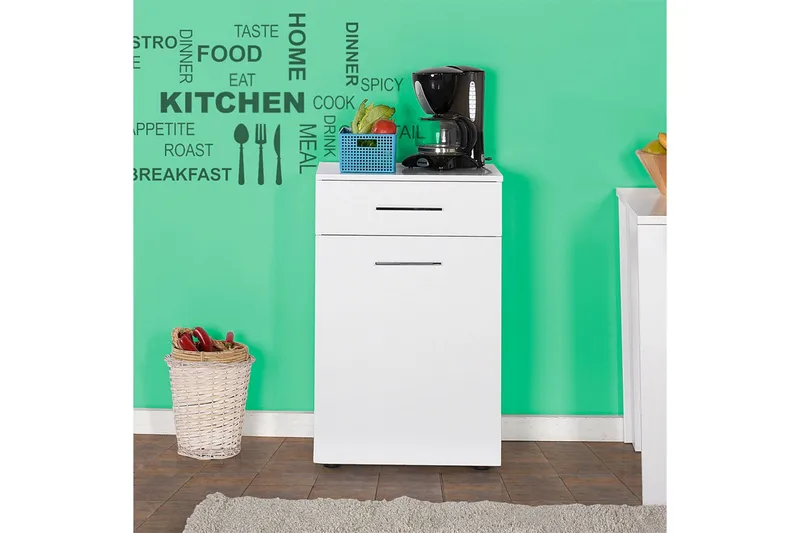 Byrå Vit högglans - Hus & oppussing - Kjøkken & bad - Baderom - Baderomstilbehør