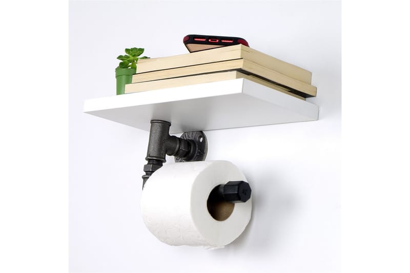 Chandina Toalettpapirholder 30x12 cm - Hvit - Hus & oppussing - Kjøkken & bad - Baderom - Baderomstilbehør