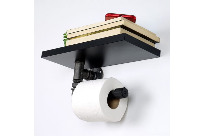 Chandina Toalettpapirholder 30x12 cm - Svart - Hus & oppussing - Kjøkken & bad - Baderom - Baderomstilbehør