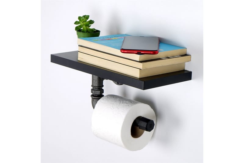 Chandina Toalettpapirholder 30x12 cm - Svart - Hus & oppussing - Kjøkken & bad - Baderom - Baderomstilbehør
