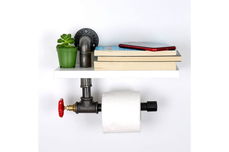 Chandina Toalettpapirholder 30x14 cm - Hvit - Hus & oppussing - Kjøkken & bad - Baderom - Baderomstilbehør