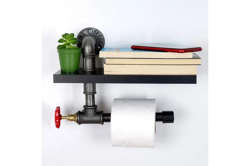 Chandina Toalettpapirholder 30x14 cm - Svart - Hus & oppussing - Kjøkken & bad - Baderom - Baderomstilbehør