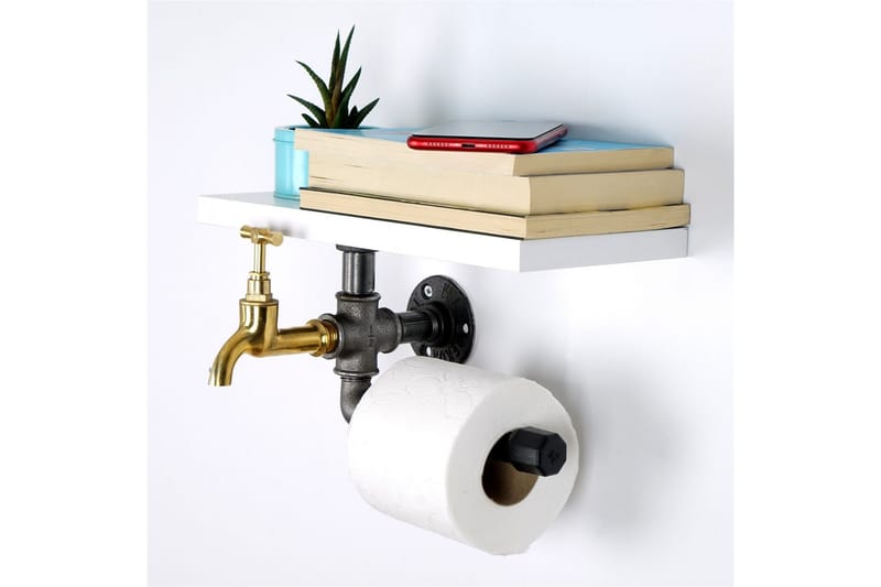 Chandina Toalettpapirholder 30x17 cm - Hvit - Hus & oppussing - Kjøkken & bad - Baderom - Baderomstilbehør