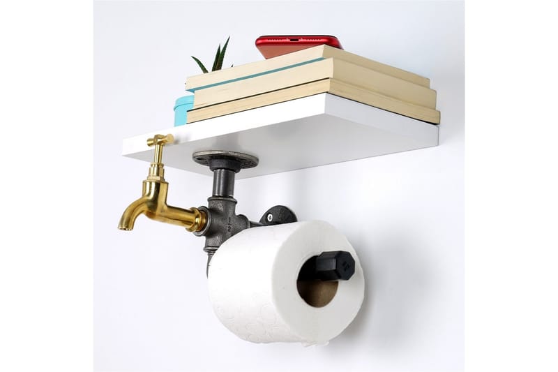 Chandina Toalettpapirholder 30x17 cm - Hvit - Hus & oppussing - Kjøkken & bad - Baderom - Baderomstilbehør