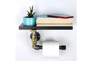 Chandina Toalettpapirholder 30x17 cm - Svart - Hus & oppussing - Kjøkken & bad - Baderom - Baderomstilbehør