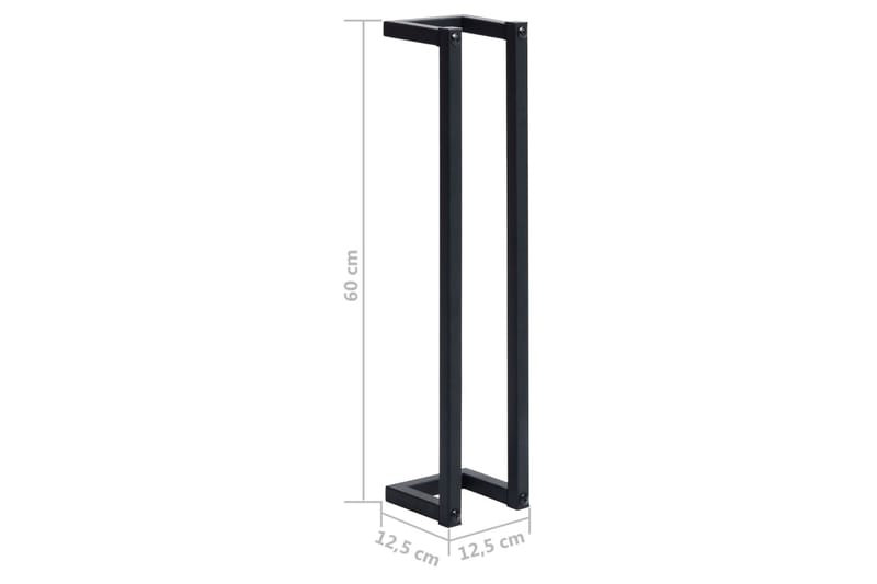 Håndklestativ svart 12,5x12,5x60 cm jern - Svart - Hus & oppussing - Kjøkken & bad - Baderom - Baderomstilbehør
