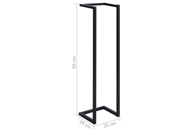 Håndklestativ svart 25x20x95 cm jern - Svart - Hus & oppussing - Kjøkken & bad - Baderom - Baderomstilbehør