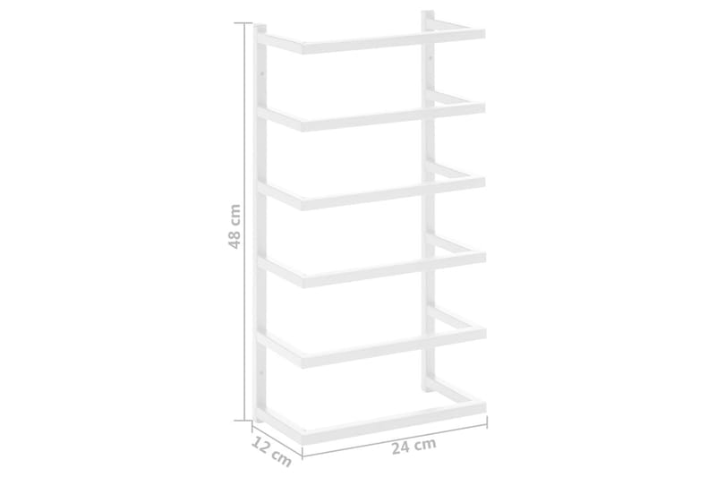 Håndklestativ 24x12x48 cm stål hvit - Hvit - Hus & oppussing - Kjøkken & bad - Baderom - Baderomstilbehør