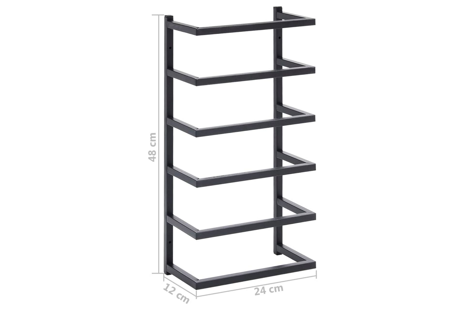Håndklestativ 24x12x48 cm stål svart - Svart - Hus & oppussing - Kjøkken & bad - Baderom - Baderomstilbehør