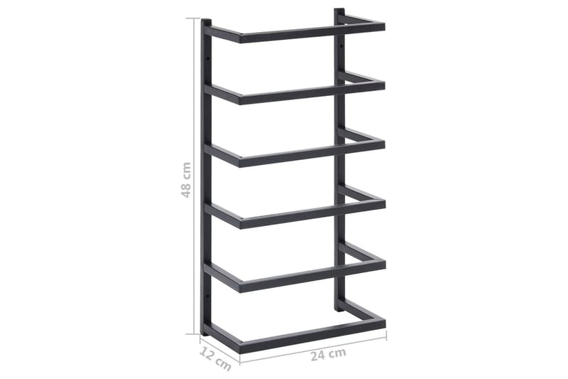 Håndklestativ 24x12x48 cm stål svart - Svart - Hus & oppussing - Kjøkken & bad - Baderom - Baderomstilbehør