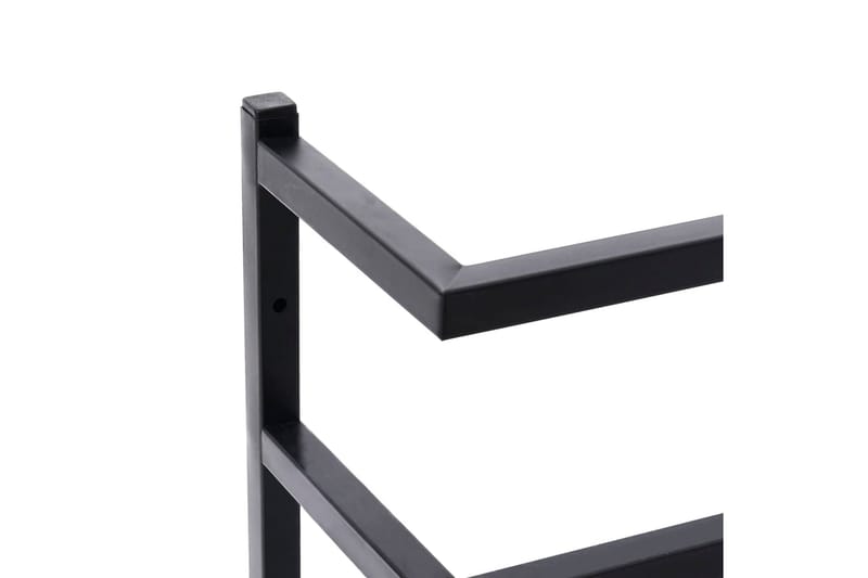 Håndklestativ 24x12x96 cm svart stål - Svart - Baderomstilbehør - Hånddukstige - Håndklestang