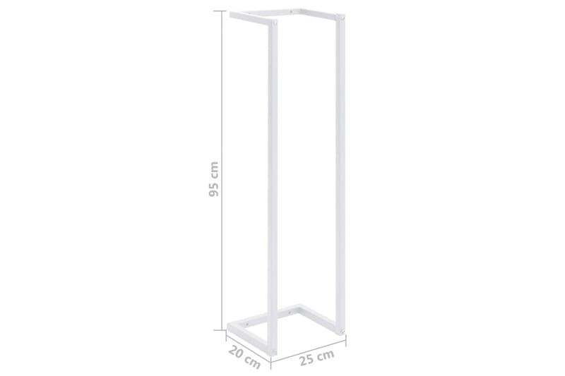 Håndklestativ 25x20x95 cm stål hvit - Hvit - Hus & oppussing - Kjøkken & bad - Baderom - Baderomstilbehør