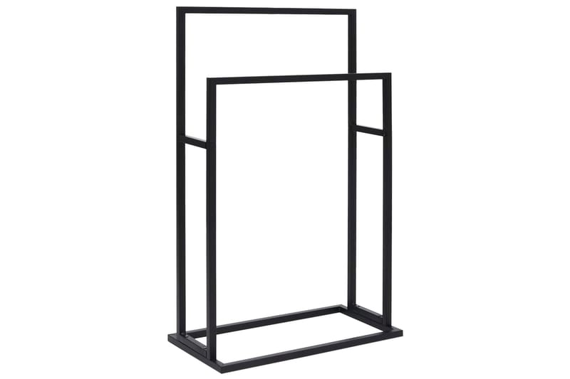 Håndklestativ 48x24x78,5 cm stål svart - Svart - Hus & oppussing - Kjøkken & bad - Baderom - Baderomstilbehør