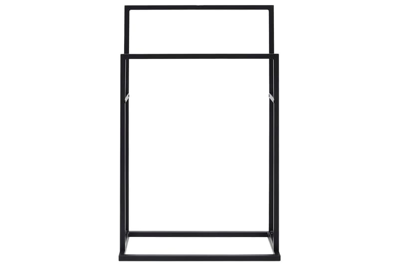 Håndklestativ 48x24x78,5 cm stål svart - Svart - Hus & oppussing - Kjøkken & bad - Baderom - Baderomstilbehør