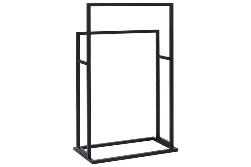 Håndklestativ 48x24x78,5 cm stål svart - Svart - Hus & oppussing - Kjøkken & bad - Baderom - Baderomstilbehør