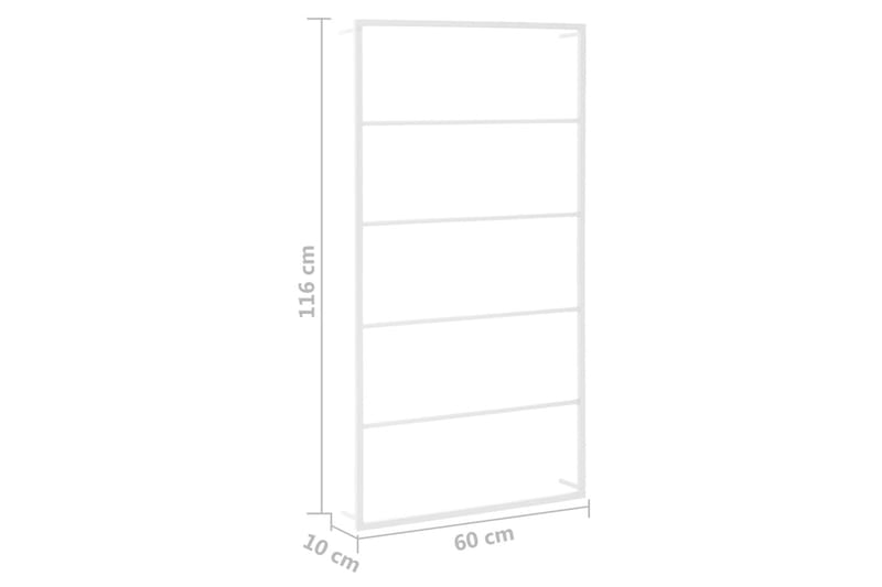 Håndklestativ 60x10x116 cm stål hvit - Hvit - Baderomstilbehør - Hånddukstige - Håndklestang