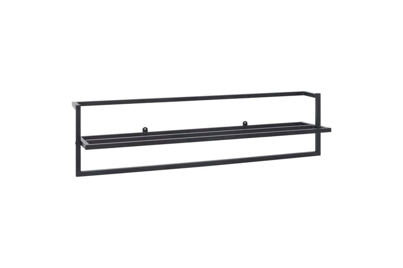Håndklestativ 95x25x22 cm stål svart - Svart - Hus & oppussing - Kjøkken & bad - Baderom - Baderomstilbehør