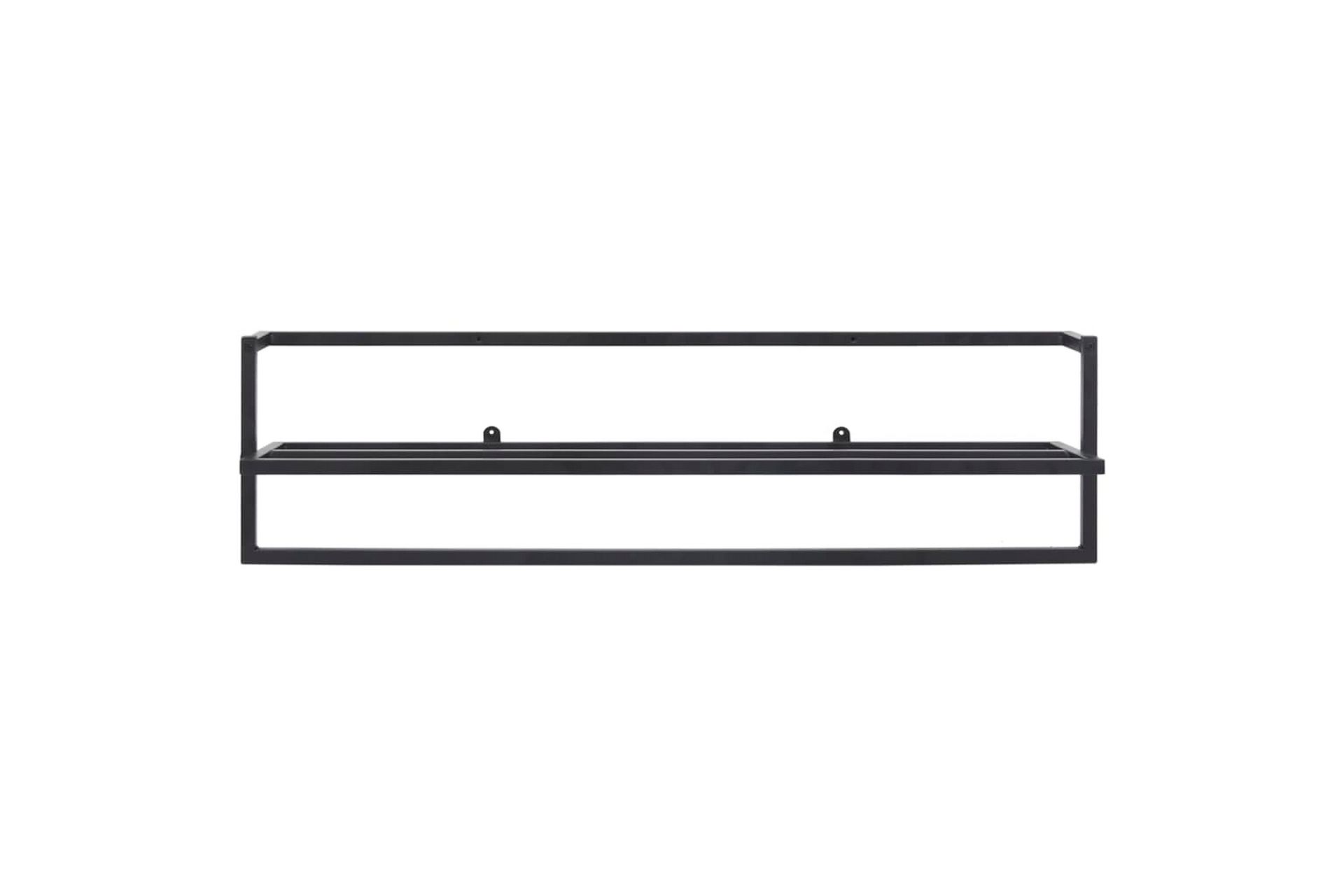 Håndklestativ 95x25x22 cm stål svart - Svart - Hus & oppussing - Kjøkken & bad - Baderom - Baderomstilbehør