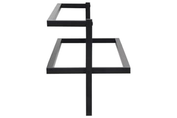 Håndklestativ 95x25x22 cm stål svart - Svart - Hus & oppussing - Kjøkken & bad - Baderom - Baderomstilbehør