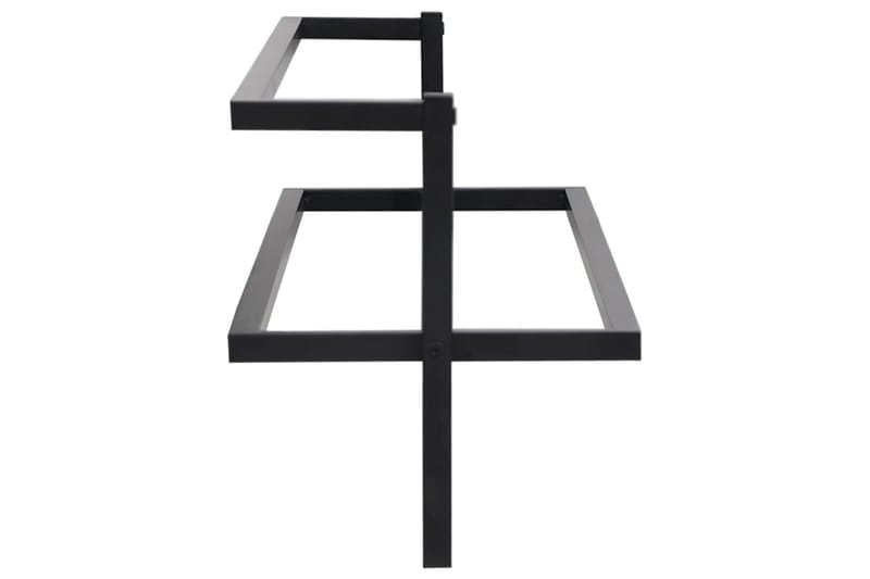 Håndklestativ 95x25x22 cm stål svart - Svart - Hus & oppussing - Kjøkken & bad - Baderom - Baderomstilbehør