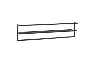 Håndklestativ 95x25x22 cm stål svart - Svart - Hus & oppussing - Kjøkken & bad - Baderom - Baderomstilbehør