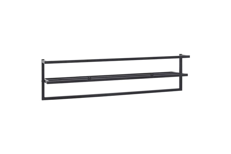 Håndklestativ 95x25x22 cm stål svart - Svart - Hus & oppussing - Kjøkken & bad - Baderom - Baderomstilbehør