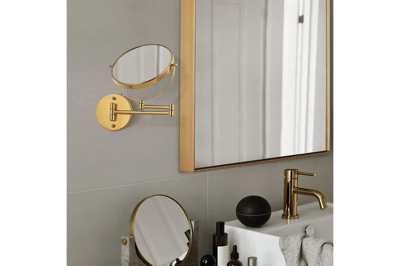 Jessie Sminkespeil med arm med forstørring x cm Gull - Lyfco - Innredning - Speil - Sminkespeil