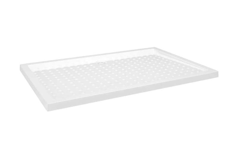 Dusjbrett med prikker hvit 80x120x4 cm ABS - Hvit - Hus & oppussing - Kjøkken & bad - Baderom - Dusjutstyr & tilbehør