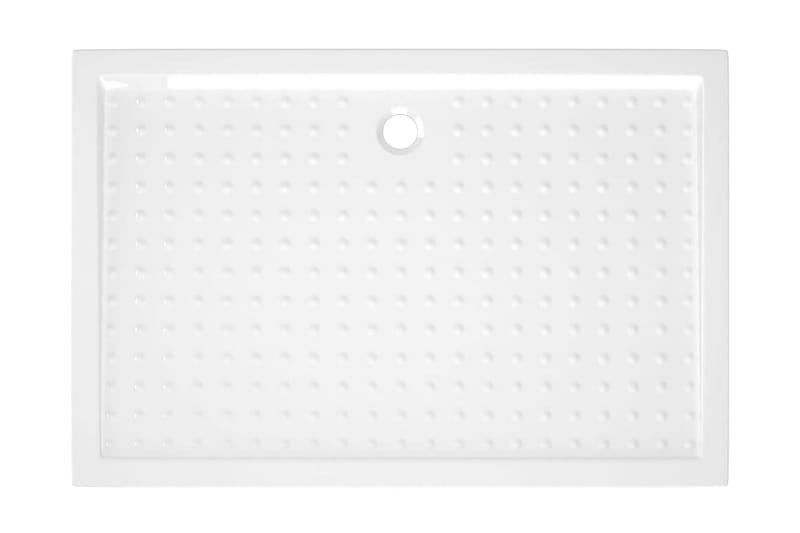 Dusjbrett med prikker hvit 80x120x4 cm ABS - Hvit - Hus & oppussing - Kjøkken & bad - Baderom - Dusjutstyr & tilbehør