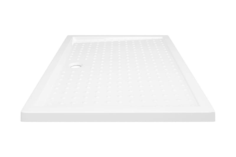 Dusjbrett med prikker hvit 80x120x4 cm ABS - Hvit - Hus & oppussing - Kjøkken & bad - Baderom - Dusjutstyr & tilbehør