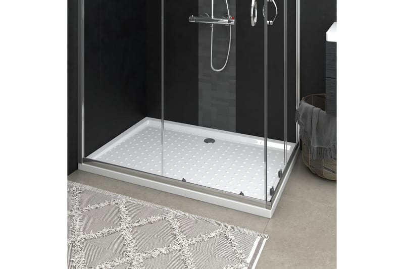 Dusjbrett med prikker hvit 80x120x4 cm ABS - Hvit - Hus & oppussing - Kjøkken & bad - Baderom - Dusjutstyr & tilbehør