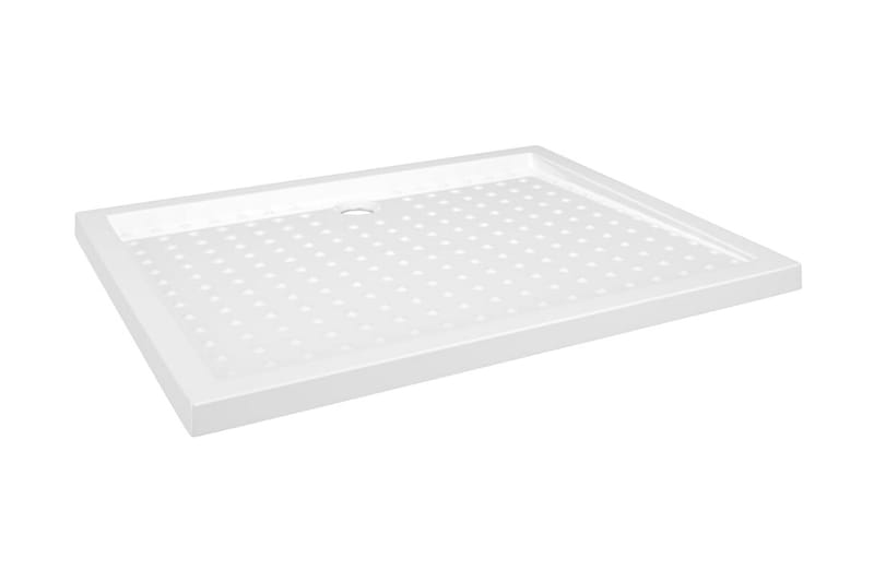 Dusjbrett med prikker hvit 80x100x4 cm ABS - Hvit - Hus & oppussing - Kjøkken & bad - Baderom - Dusjutstyr & tilbehør