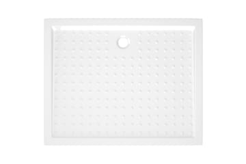 Dusjbrett med prikker hvit 80x100x4 cm ABS - Hvit - Hus & oppussing - Kjøkken & bad - Baderom - Dusjutstyr & tilbehør