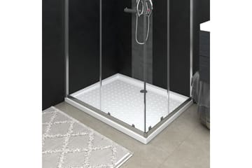 Dusjbrett med prikker hvit 80x100x4 cm ABS - Hvit - Hus & oppussing - Kjøkken & bad - Baderom - Dusjutstyr & tilbehør
