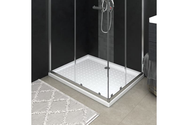 Dusjbrett med prikker hvit 80x100x4 cm ABS - Hvit - Hus & oppussing - Kjøkken & bad - Baderom - Dusjutstyr & tilbehør