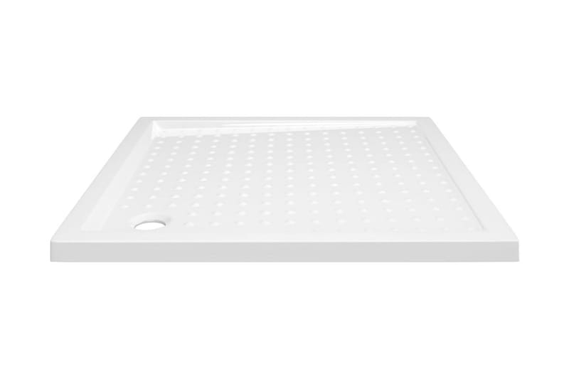 Dusjbrett med prikker hvit 80x80x4 cm ABS - Hvit - Hus & oppussing - Kjøkken & bad - Baderom - Dusjutstyr & tilbehør