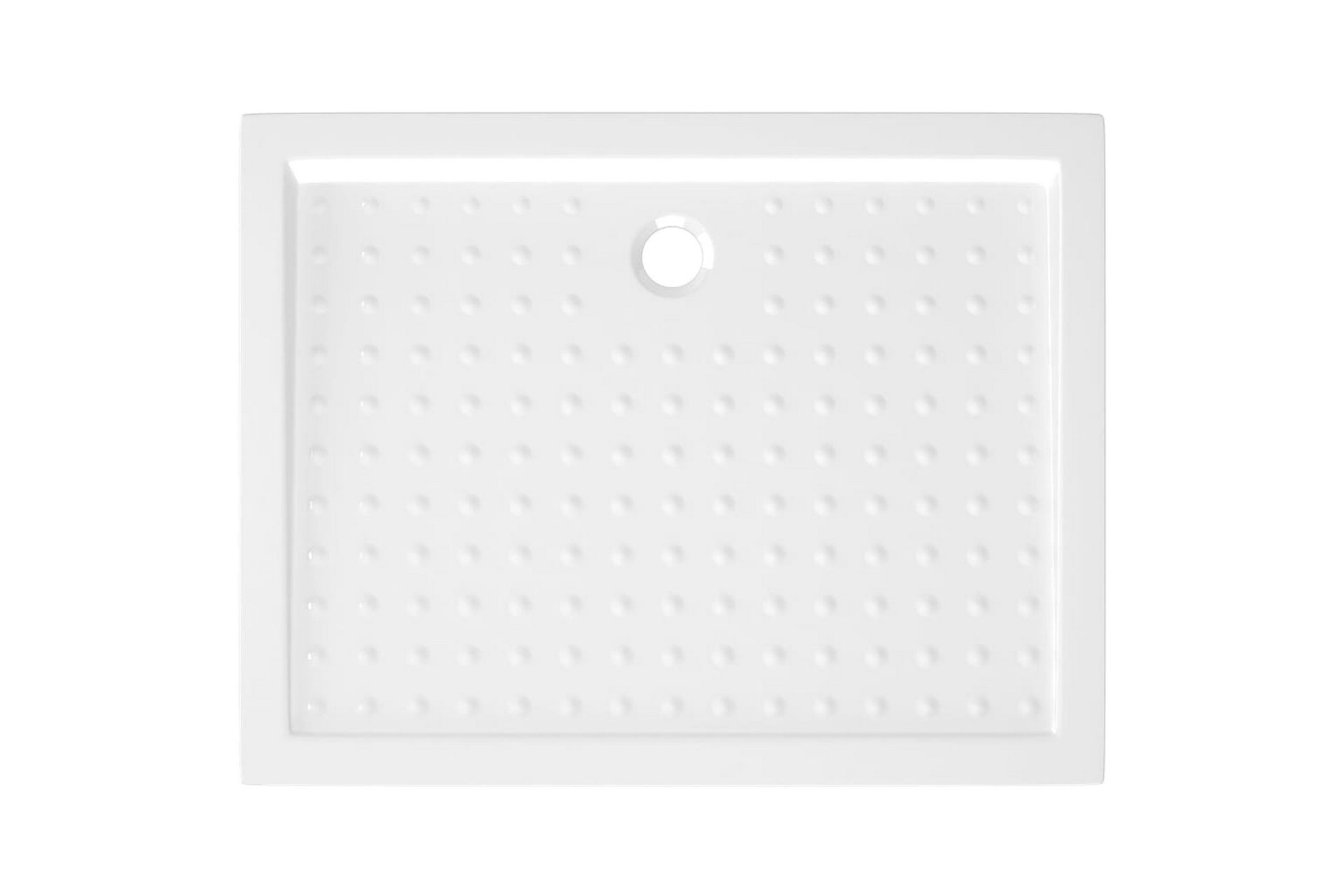 Dusjbrett med prikker hvit 90x70x4 cm ABS - Hvit - Hus & oppussing - Kjøkken & bad - Baderom - Dusjutstyr & tilbehør