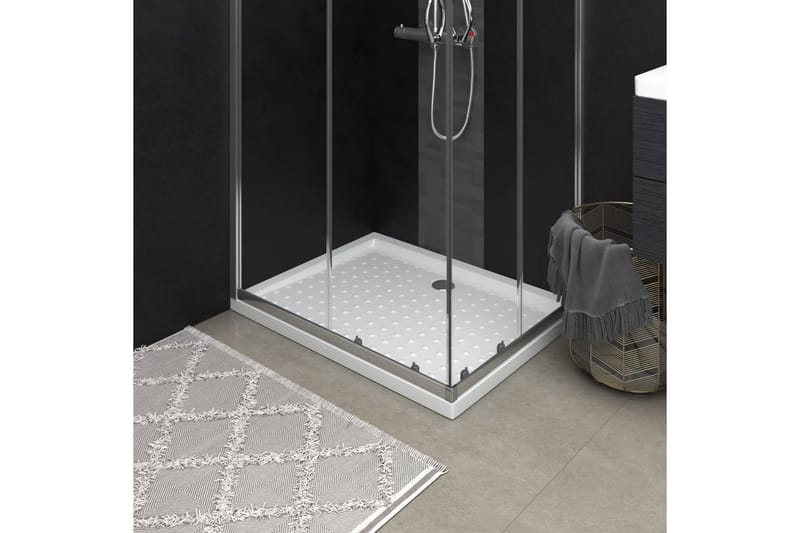 Dusjbrett med prikker hvit 90x70x4 cm ABS - Hvit - Hus & oppussing - Kjøkken & bad - Baderom - Dusjutstyr & tilbehør