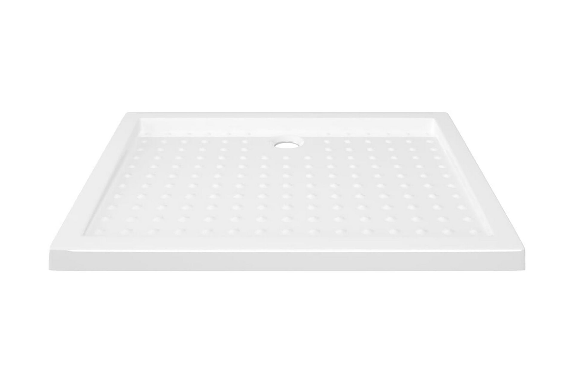 Dusjbrett med prikker hvit 90x70x4 cm ABS - Hvit - Hus & oppussing - Kjøkken & bad - Baderom - Dusjutstyr & tilbehør