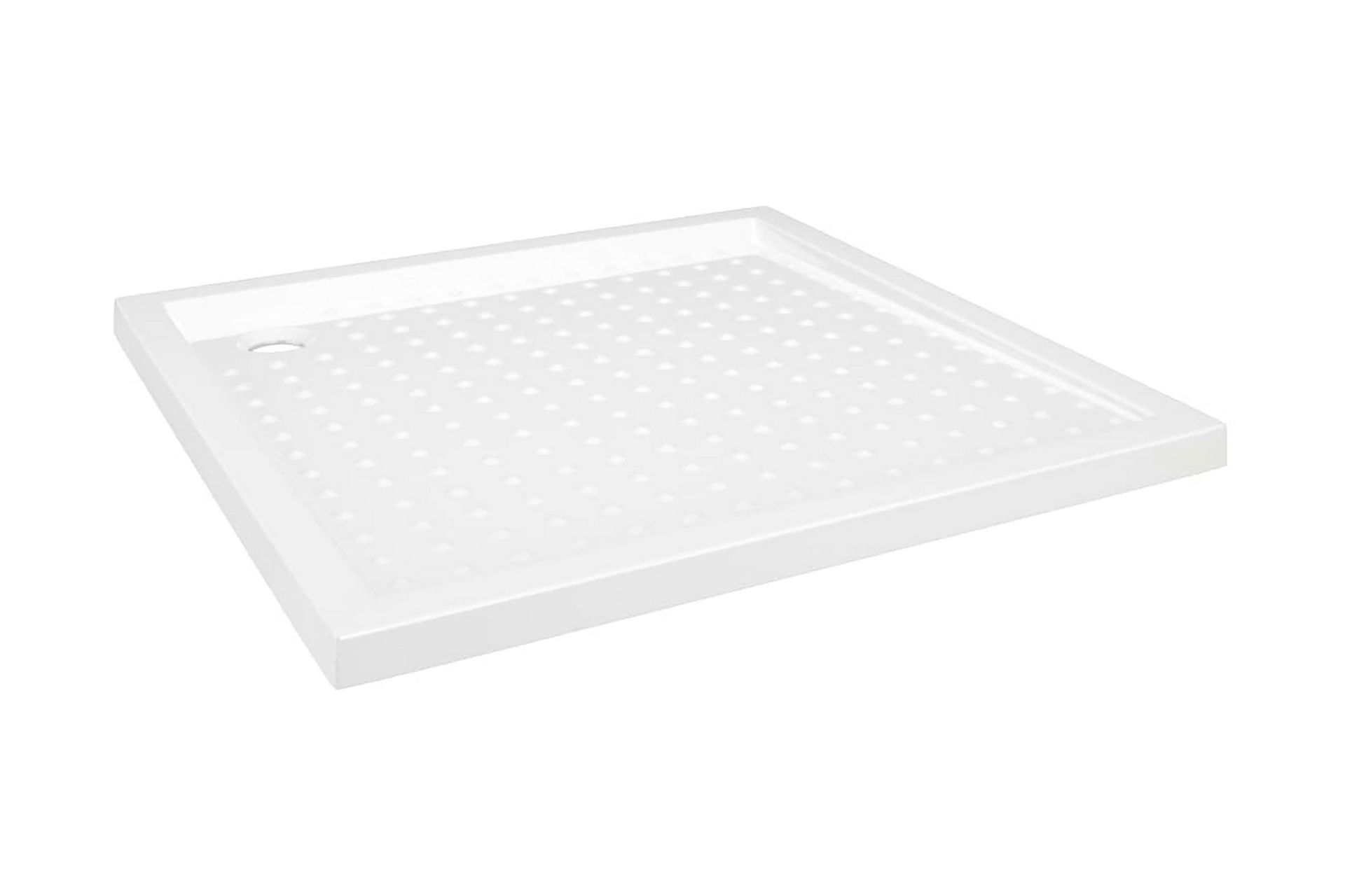 Dusjbrett med prikker hvit 90x90x4 cm ABS - Hvit - Hus & oppussing - Kjøkken & bad - Baderom - Dusjutstyr & tilbehør