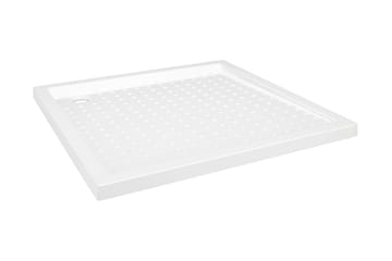 Dusjbrett med prikker hvit 90x90x4 cm ABS - Hvit - Hus & oppussing - Kjøkken & bad - Baderom - Dusjutstyr & tilbehør